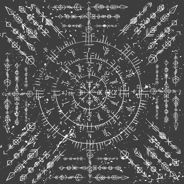 Runes abstraites motif coloré — Image vectorielle