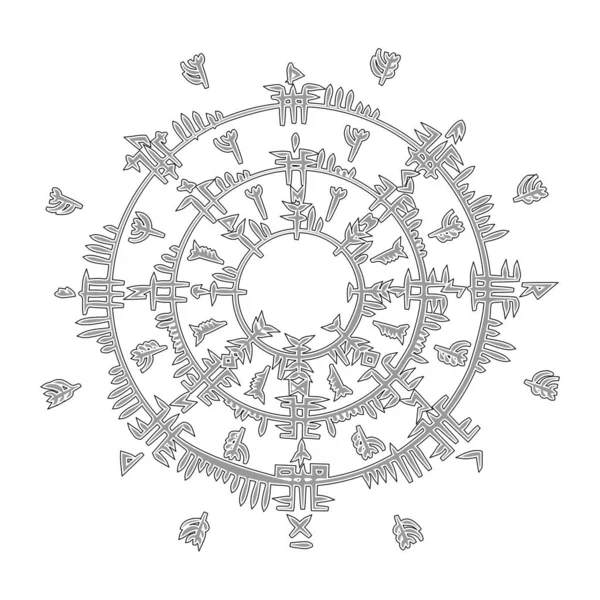 Círculo símbolo de runa mágica — Archivo Imágenes Vectoriales
