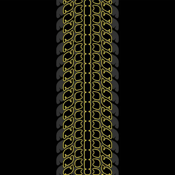 Шиномонтажні доріжки простий жовтий контурний фон — стоковий вектор