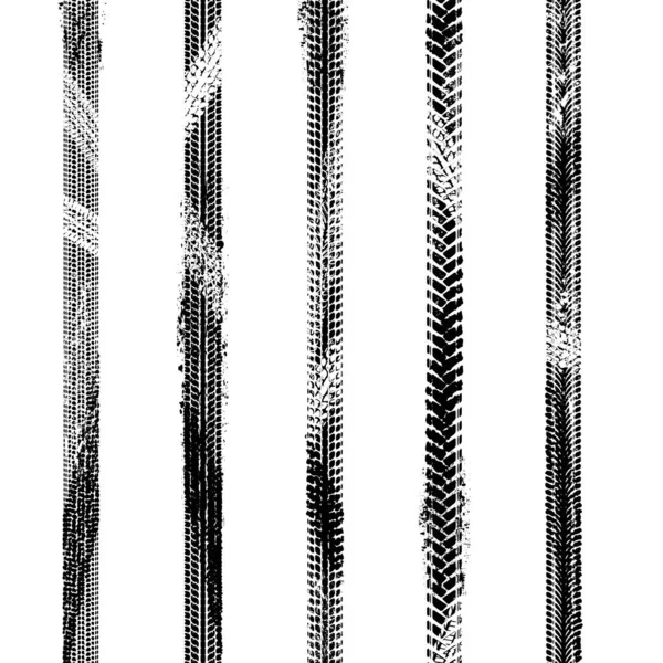 Pistas de neumáticos diseño de silueta de carretera — Archivo Imágenes Vectoriales