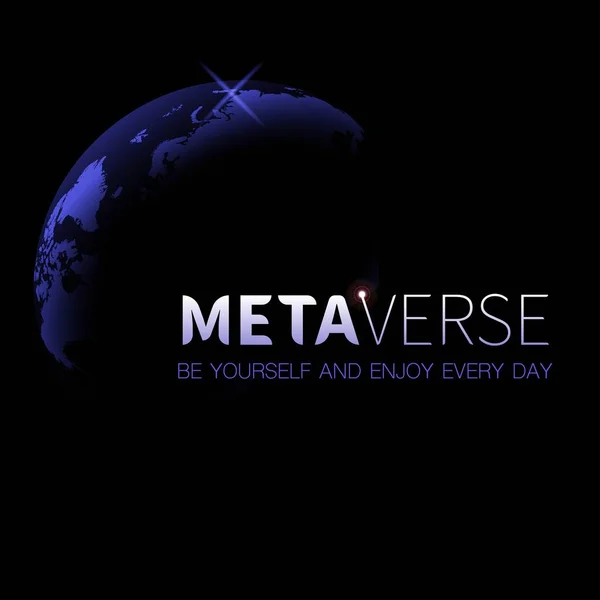 Metaverse text space background — Stock Vector