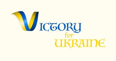 Ukrayna zafer bayrağı beyaz zemin