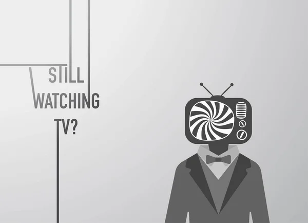 Todavía viendo el fondo de televisión — Vector de stock