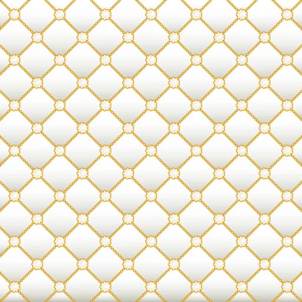 Pearls square luxury golden background — Stockový vektor
