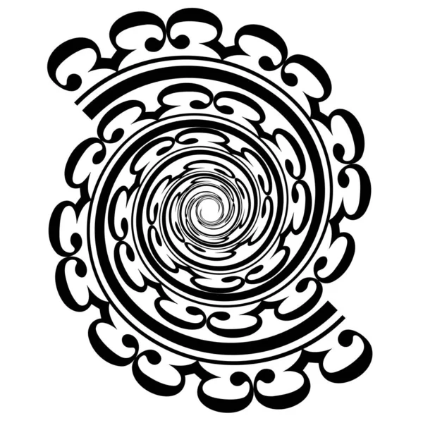 Abstract floral spiral circle background —  Vetores de Stock