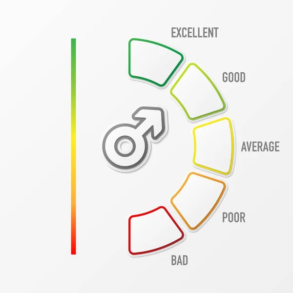 Circle level indicator gradation background — Wektor stockowy