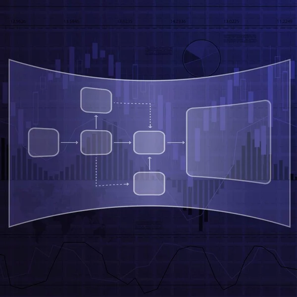 Organigramme arrière-plan du processus opérationnel — Image vectorielle