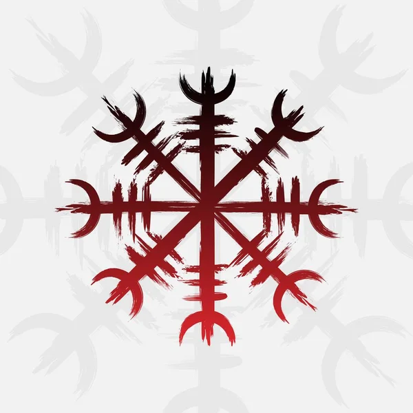 Runic viking grunge symbol design — Stock Vector