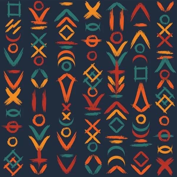 Brushed abstract color symbol grunge pattern —  Vetores de Stock
