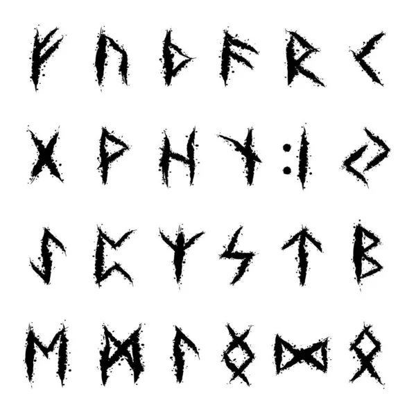 Alfabeto runico lettere scandinave — Vettoriale Stock