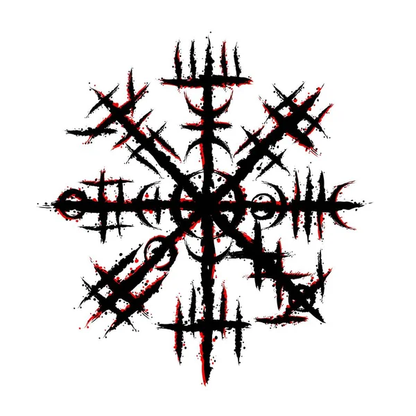 Norský symbol vikingské černé krve — Stockový vektor