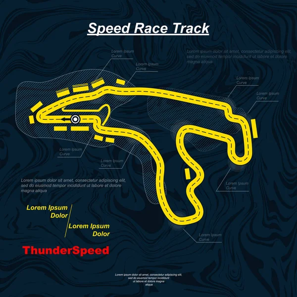 Abstract Pattern Background Marble Liquid Texture Yellow Race Track Map — ストックベクタ