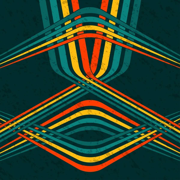 Grunge Pozadí Abstraktními Liniemi Siluety Retro Jednoduché Pozadí Geometrickými Vlnových — Stockový vektor