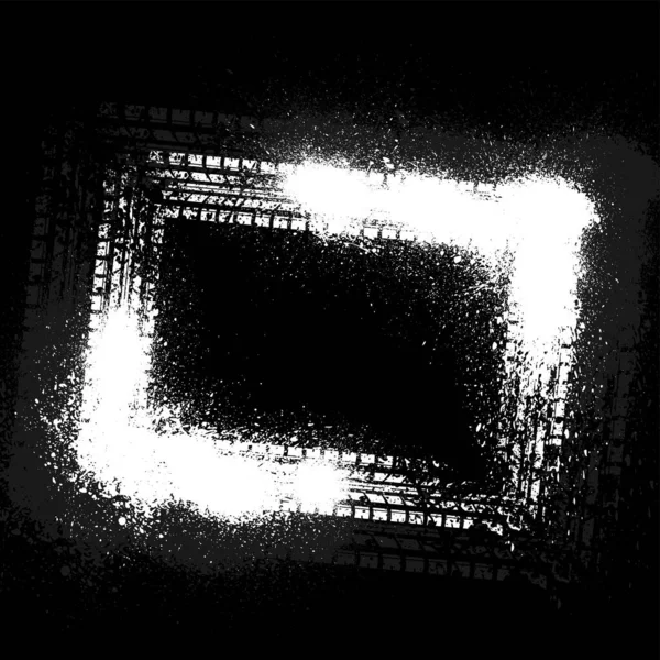 White Grunge Tire Track Frame Rectangle Geometric Shape — Image vectorielle