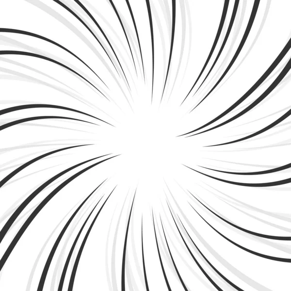 Abstract White Background Black Gray Perspective Swirl Explosion Lines Centered —  Vetores de Stock