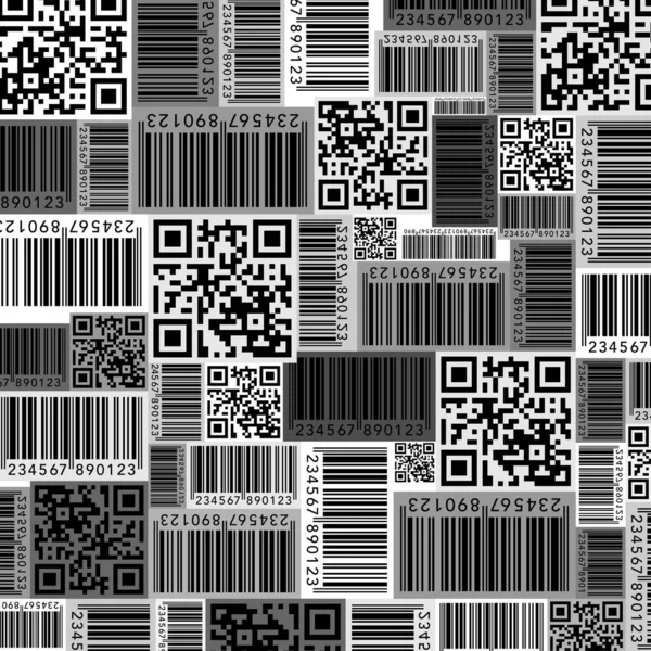 Abstract Black Barcode Background Different Design Elements — Stock vektor