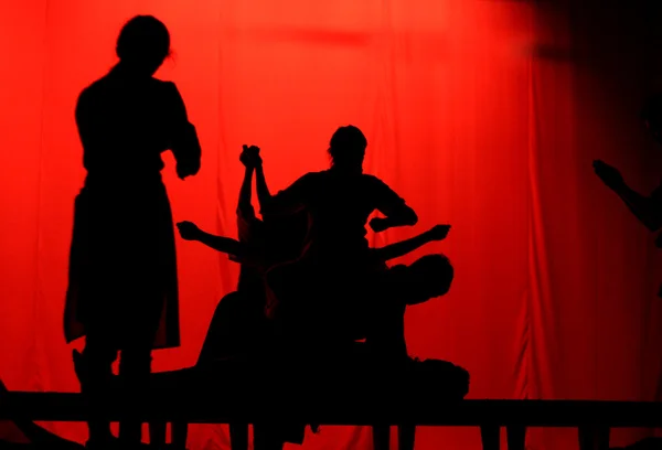 演员表演最后一个肤色、 马拉地语戏剧，保存老虎主题. — 图库照片