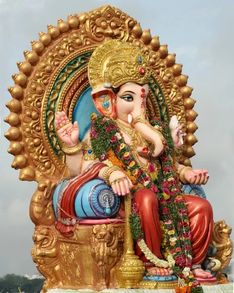 Ganesha idoler på väg för nedsänkning — Stockfoto