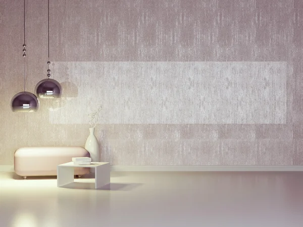 Design av interiör av moderna violett lounge. — Stockfoto