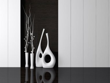 Modern oturma odası duvar. 