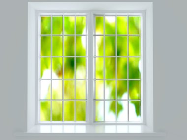 Modern residential window. clipart