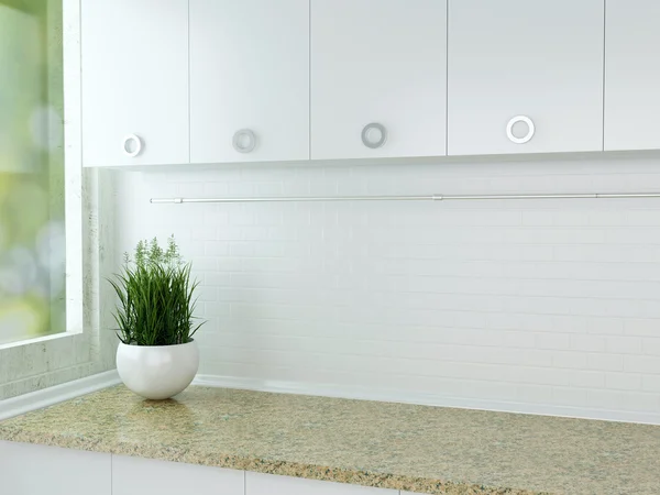 White kitchen design. — Stock Photo, Image