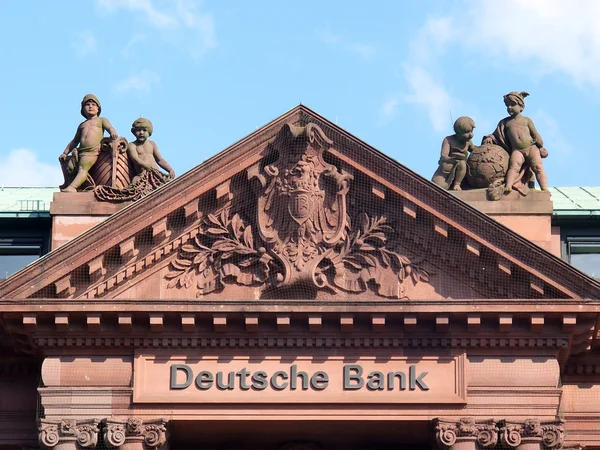 브레멘, 독일에서 도이치 은행 스톡 사진
