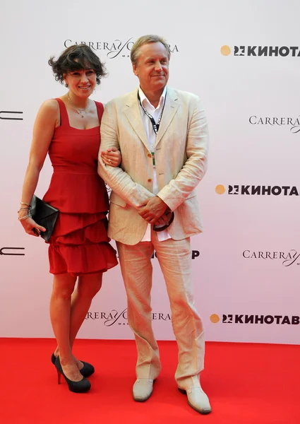 Actor Andrey Sokolov con esposa —  Fotos de Stock