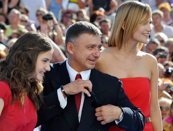 Anton Tabakov and his family — Stock Photo, Image