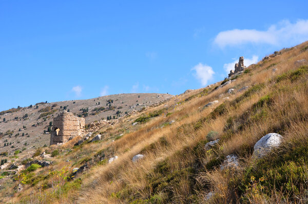 Chembalo Genoes fortress near Sevastopol city, Crimea
