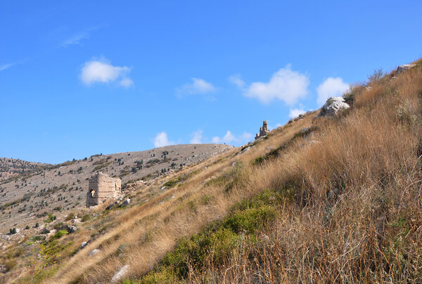 Chembalo Genoes fortress near Sevastopol city, Crimea
