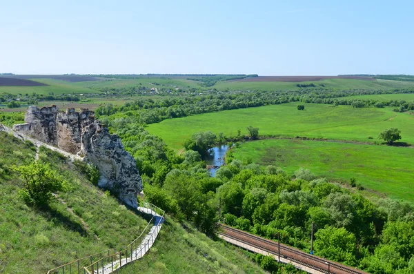 Cretaceous outcrops in narure reserve "Divnogorie", Russia — Stock Photo, Image