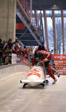 Viessmann bobsledding ve Sochi, Rusya Federasyonu iskelet Dünya Kupası tarihinde 16 Şubat 2013.