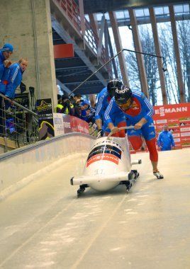 Viessmann bobsledding ve Sochi, Rusya Federasyonu iskelet Dünya Kupası tarihinde 16 Şubat 2013.