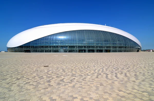 Construction of Bolshoy Ice Dome in Sochi Olympic park — Stock Photo, Image