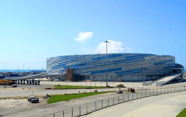 Строительство малой арены для хоккея "Шайба" в Сочи, Россия — стоковое фото