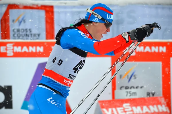 Copa do Mundo de cross-country FIS em 1 de fevereiro de 2013 em Sochi, Rússia — Fotografia de Stock