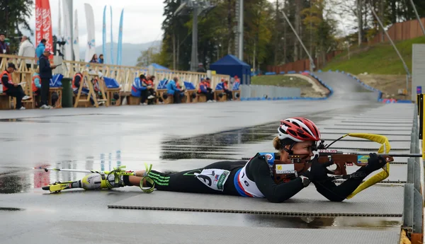 Campeonato de Rusia en el biatlón de verano en Sochi el 21 de septiembre de 2013 — Foto de Stock