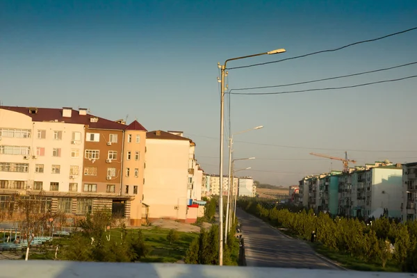 New microdistrict in Kazakhstan. Shymkent . Nursat — Stock Photo, Image