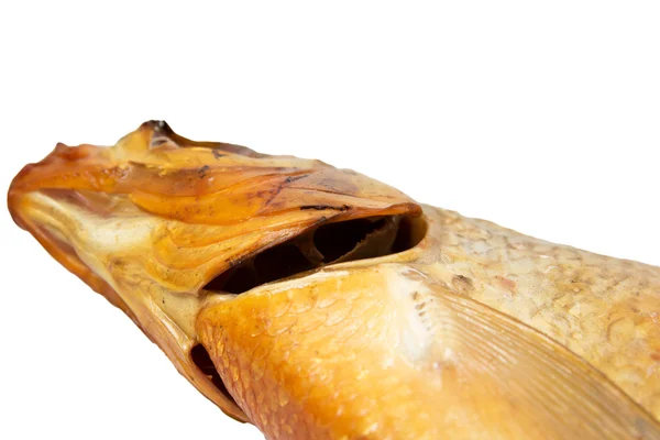 Smoked fish on a white background — Stock Photo, Image