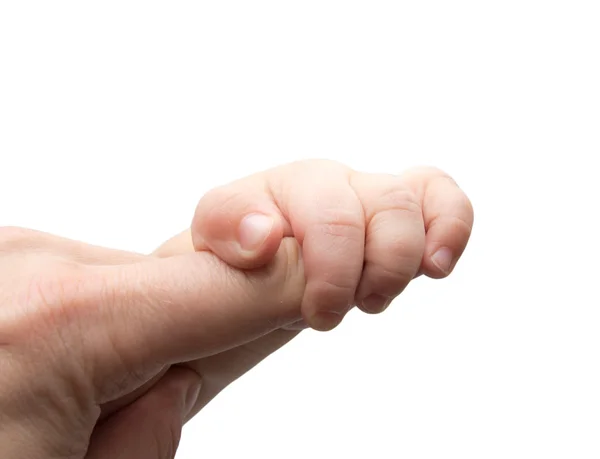 Les mains du père et du bébé — Photo