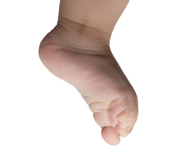 Children's foot on a white background — Stock Photo, Image