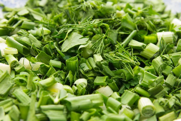 Der geschnittene Fenchel mit Petersilie — Stockfoto