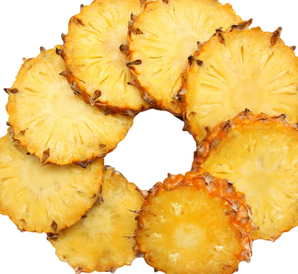 Sliced pineapple on white background — Stock Photo, Image