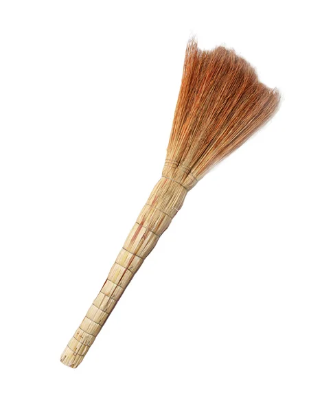 Broom on white background — Stock Photo, Image