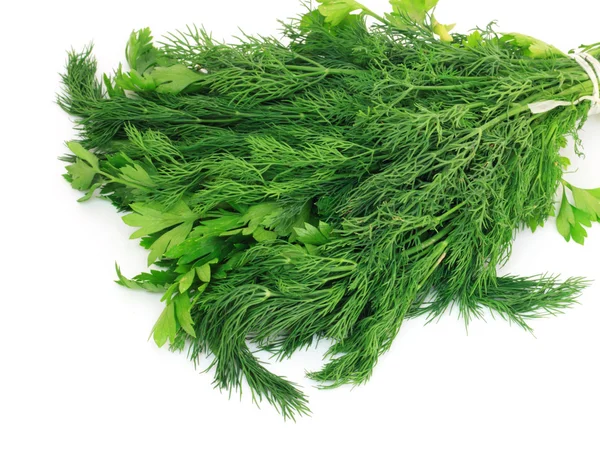 Dill and parsley isolated on a white background — Stock Photo, Image