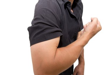 insan gücü üzerinde beyaz bir arka plan gösterir.