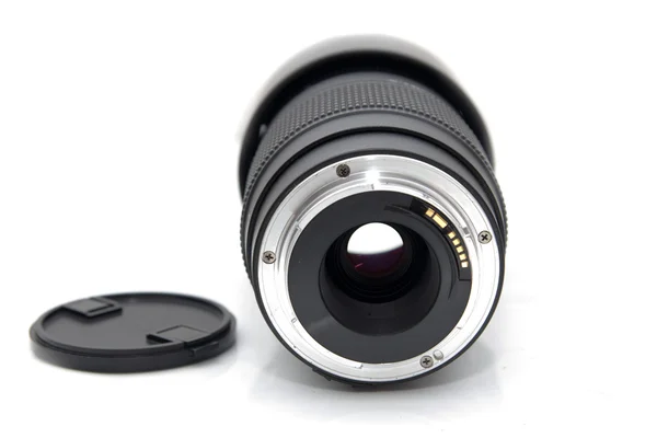 Bir ahşap zemin üzerinde lens — Stok fotoğraf