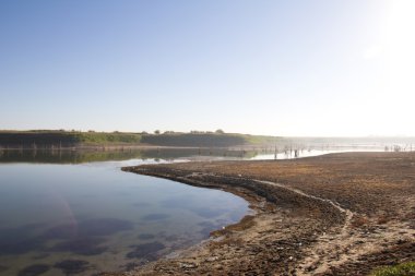 Kazakistan bozkırlarında göle