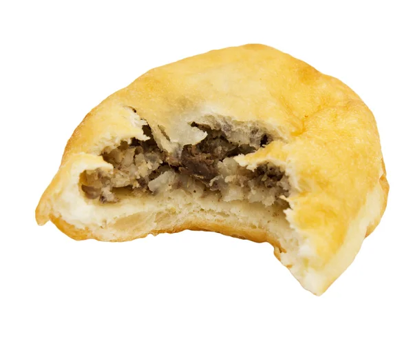 Fried pies with meat on a white background — Stock Photo, Image